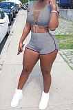 Women Spliced Bind Sexy Shorts Sets OH8039
