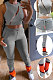 Women Hollow Out Sport Casual Flare Leg Pants Two-Pieces AMW8305