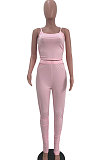 Pure Color Sexy Ruffle At Home Pants Sets AMW8205