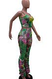 Sexy Printing Ruffle Pants Sets AMW8186