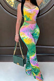 Sexy Printing Ruffle Pants Sets AMW8186