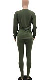 Loose At Home Casual Long Sleeve Letter Printing Pants Sets AMW8242