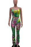 Sexy Printing Ruffle Pants Sets AMW8186