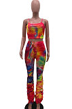 Sexy Printing Ruffle Pants Sets AMW8186