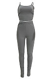 Pure Color Sexy Ruffle At Home Pants Sets AMW8205