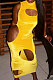 Sexy Club Irregular Pure Color Hollow Out Long Dress Q787