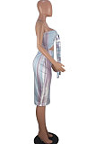 Strapless Bodycon Women Sexy Midi Dress XXR4029