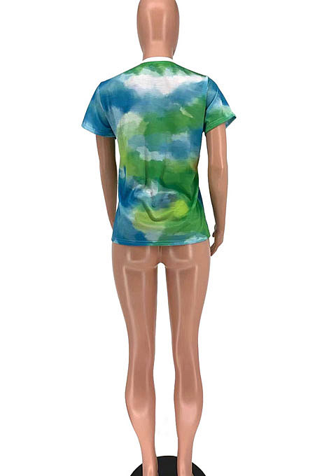 Women Tie Dye Printing T Shirts XXR2138