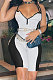 Pit Bar Zipper V Neck Gallus Spliced Sexy Romper Shorts BNB008