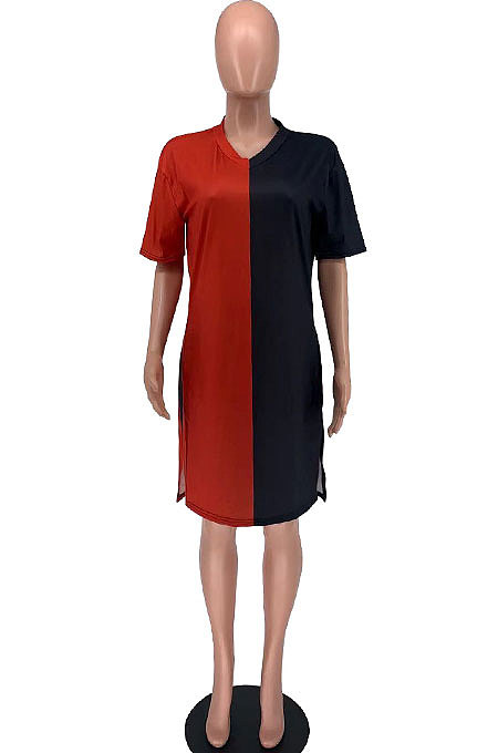 Trendy Women Open Fork Spliced Casual Shorts Sets XXR2132