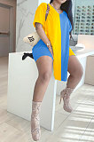 Trendy Women Open Fork Spliced Casual Shorts Sets XXR2132