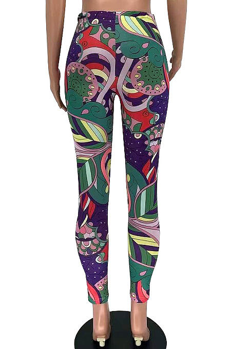 Printing Tight Carry Buttock Cultivate One's Morality Trendy Long Pants XXR2142