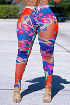 Printing Tight Carry Buttock Cultivate One's Morality Trendy Long Pants XXR2142