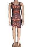 Sexy Perspective Gallus Net Yarn Irregularity Mini Dress BNB020