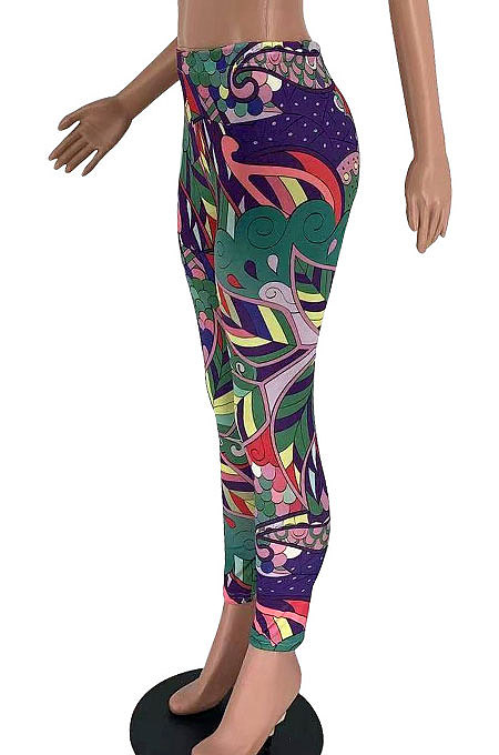 Printing Tight Carry Buttock Cultivate One's Morality Trendy Long Pants XXR2142