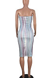 Strapless Bodycon Women Sexy Midi Dress XXR4029