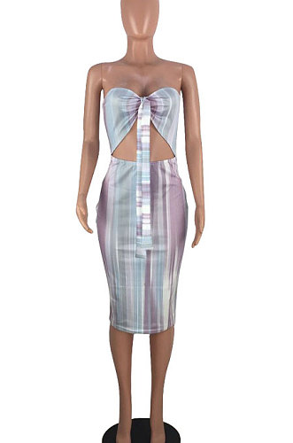 Strapless Bodycon Women Sexy Midi Dress XXR4029