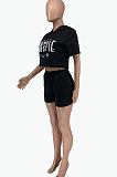 Casual Sport Printing Letter Shorts Sets XXR2128