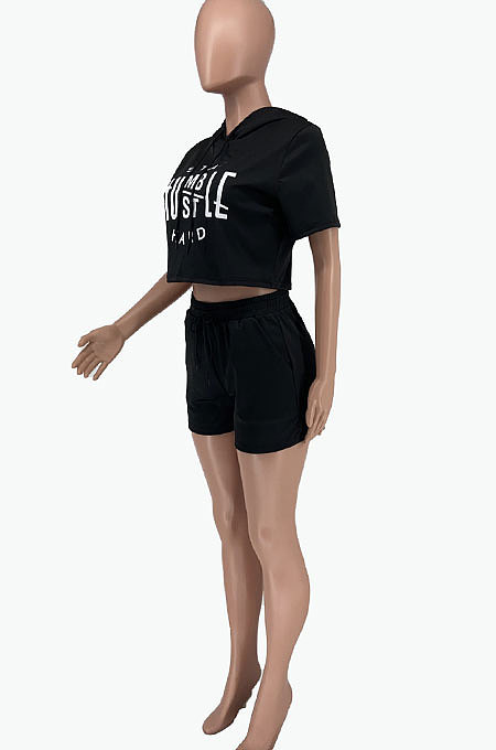 Casual Sport Printing Letter Shorts Sets XXR2128