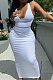 Sexy V Neck Sleeveless Vest Pure Color Skirts Sets Q826
