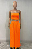 Sexy Bandeau Bra Pure Color Skirts Sets Q842