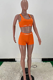 Euramerican Women Letter Print Vest Shorts Sport Two-Piece ARM8275