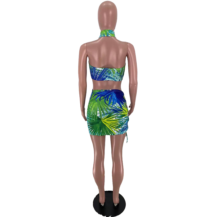Summer Digital Prinring Hang A Neck Chest Wrap Offside Knktted Strap ARM8266
