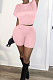 Women Sport Trendy Short Sleeve Pure Color Shorts Sets Q805
