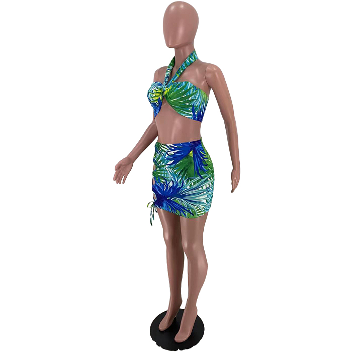 Summer Digital Prinring Hang A Neck Chest Wrap Offside Knktted Strap ARM8266