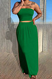 Sexy Bandeau Bra Pure Color Skirts Sets Q842