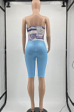Printing Cultivate One's Moarlity Gallus Trendy Casual Romper Shorts MLM9046