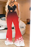 Personality Gradual Change Sexy Stars Flare Leg Casual Jumpsuit  AYL2045