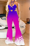 Personality Gradual Change Sexy Stars Flare Leg Casual Jumpsuit  AYL2045