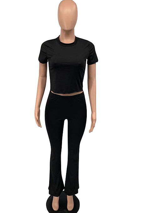 Euramerican Women Sport Package Buttocks Pure Color Two-Piece PQ8015