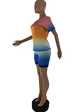 Casual Gradient Positioning Print Sports Sets S6273