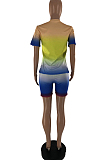 Casual Gradient Positioning Print Sports Sets S6273
