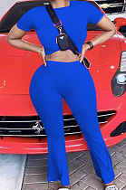 Euramerican Women Sport Package Buttocks Pure Color Two-Piece PQ8015