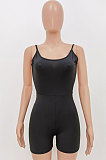 Pure Color Gallus Backless Cultivate One‘s Morality Casual Romper Shorts AMW8310