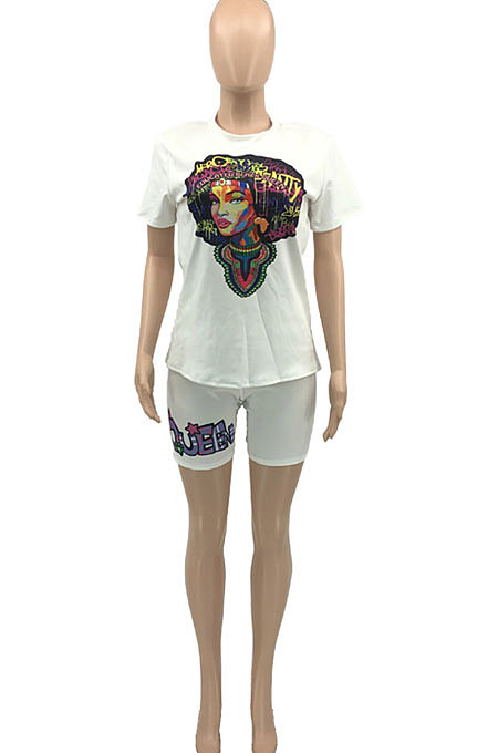 Fashion Printing Sport Casual Shorts Sets KY3072
