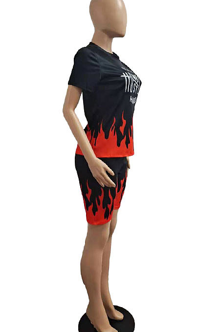 Fashion Printing Loose Casual Sport Shorts Sets AMN8006