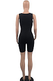 Vest Sleeveless Printing Letter Sexy Tight Romper Shorts OH8060