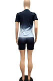 Gradual Change Casual Sport Short Sleeve Two-Pieces AMN8009