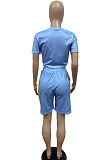 Sexy Women Casual Short Sleeve Printing Sport Fashion Shrots Sets GHH011