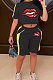 Sexy Women Casual Short Sleeve Printing Sport Fashion Shrots Sets GHH011