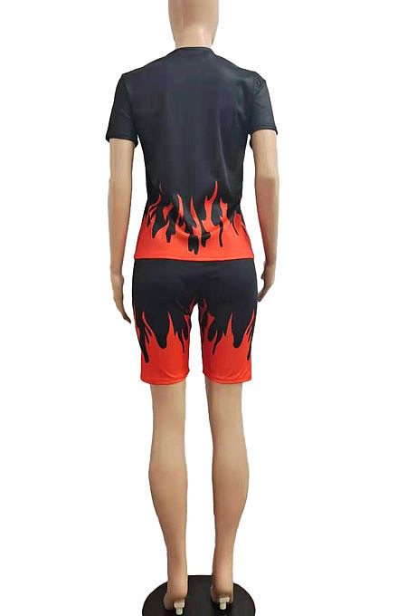 Fashion Printing Loose Casual Sport Shorts Sets AMN8006
