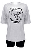 Offset Printing Short Sleeve Sport Casual Two-Pieces NK238
