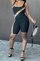 Women Pure Color Rubber String Sexy Cultivate One's Morality Romper Shorts MOL145