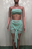 Sexy Irregularity Bind Net Yarn Perspective Boob Tube Top Two-Piece BN9278