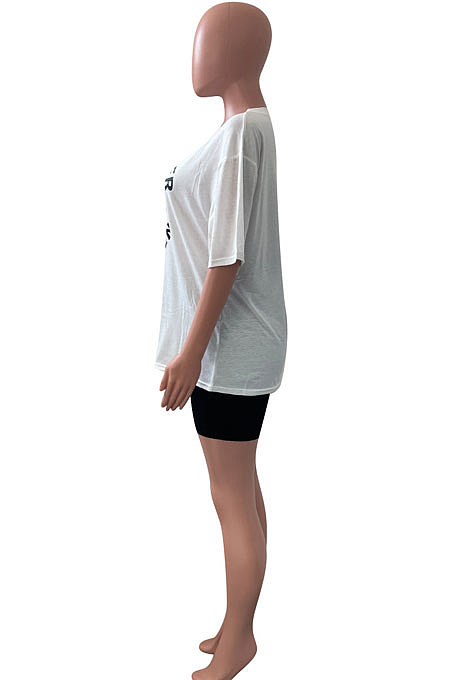 Offset Printing Short Sleeve Sport Casual Two-Pieces NK238