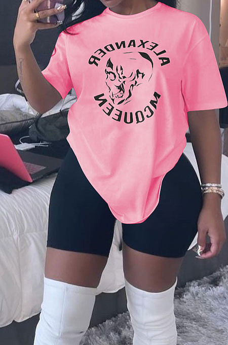 Offset Printing Short Sleeve Sport Casual Two-Pieces NK238